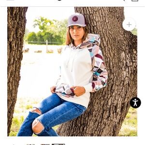 HOOEY- “MOROCCO" WHITE W/MULTI COLOR HOODY